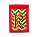 Garden Burlap Holly Monogram R Flag