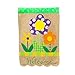 Garden Burlap Welcome Flowers Flag