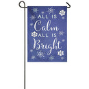 All Is Calm Garden Linen Flag