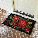 Indoor/Outdoor Poinsettia Hooked Polypropylene Accent Rug 24"x42"