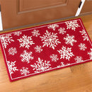 Indoor/Outdoor Hooked Rug, Polypropylene, Snowflake, 24"x42"