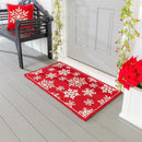 Indoor/Outdoor Hooked Rug, Polypropylene, Snowflake, 24"x42"
