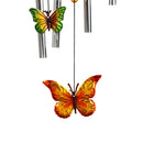 Glass and Metal Flower with Butterflies Windchime