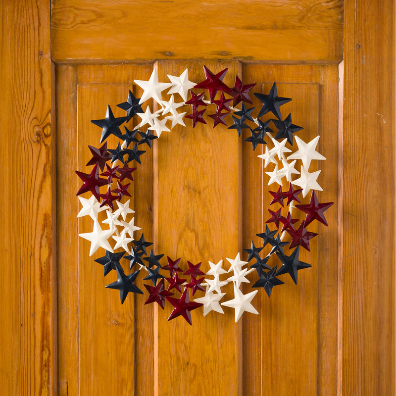 Americana Metal Stars Wreath,65c01