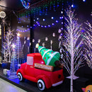 7'H Indoor/Outdoor Birch Tree with 280 Warm White and Multicolor Lights