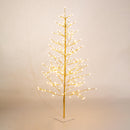 Shades of Green Tree LED Indoor/Outdoor Gold Metallic with 240 Warm White Lights, 6'H