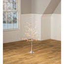 4'H Indoor/Outdoor Silver Metallic Tree with 112 Dual-Function Lights,65s94