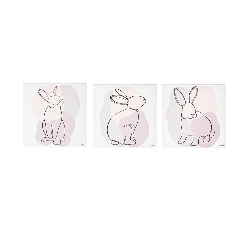 10‚Äù H x 10‚Äù L Indoor Canvas, Bunnies