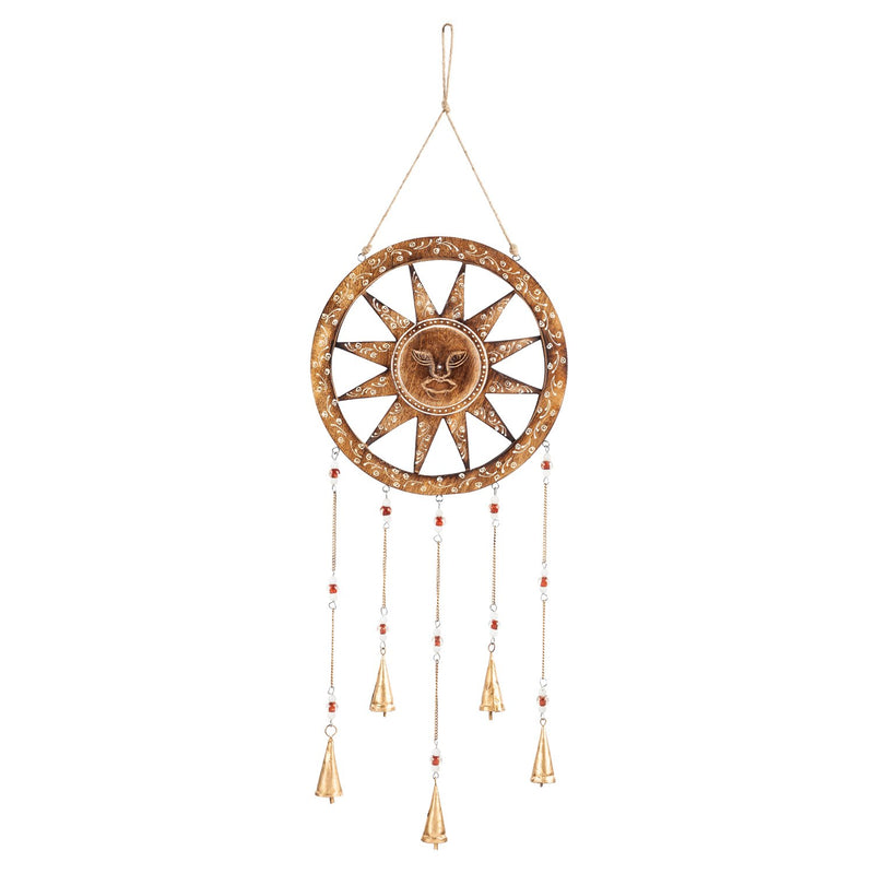 Wooden Sun Garden Bells,6gb0079