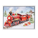 North Pole Express Wall Decor, LED Canvas with White Frame, Holiday Scenes, 16" L x 12" H, Asst of 3