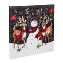 LED Snowman & Reindeer Canvas 20"W x 20"H