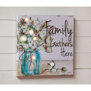 LED Canvas Wall Decor, Family Gathers Here,6ltc6424b