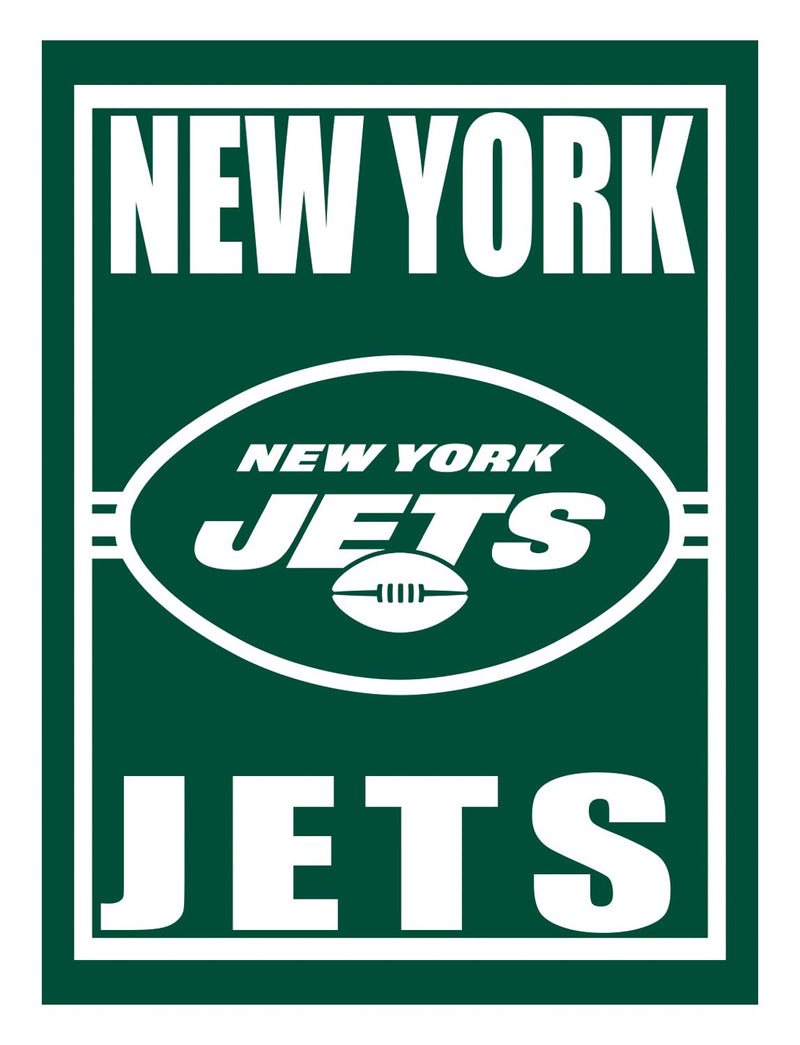 15.5"L x 11.5"H Medium Metal Wall Sign, New York Jets,6m3821usm