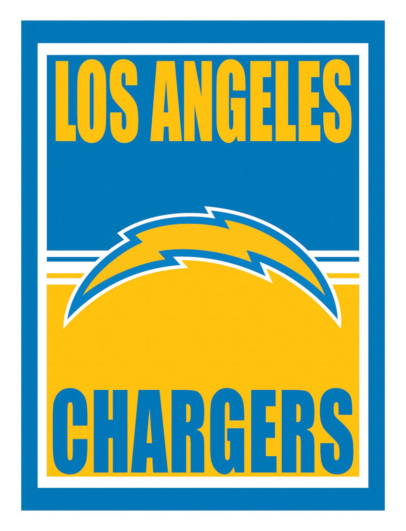 15.5"L x 11.5"H Medium Metal Wall Sign, Los Angeles Chargers,6m3825usm