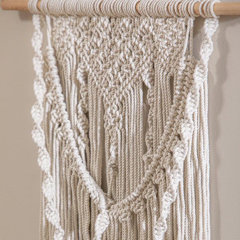 18" Macram√© Braided Tapestry Wall D√©cor, Natural
