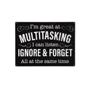 15.5"L x 11.5"H Metal USA Wall Decor, I'm Great at Multitasking,6m9215