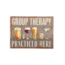 15.5"L x 11.5"H Metal USA Wall Decor, Group Therapy,6m9224