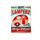 11.5"L x 15.5"H Metal USA Wall Decor, Happy Campers,6m9227