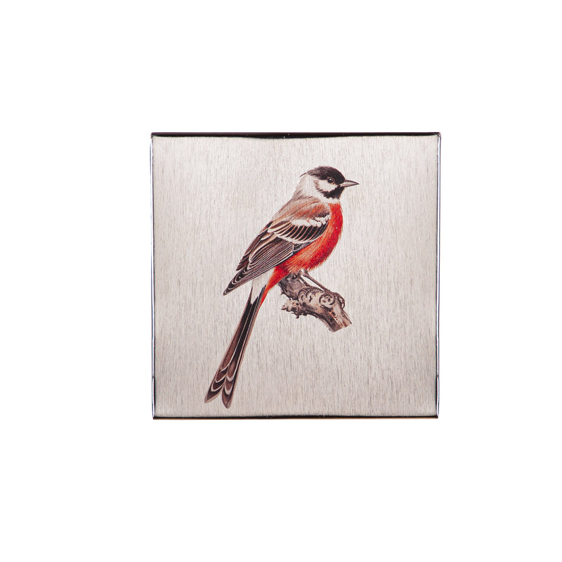 Bird Square Wall Décor, 6"