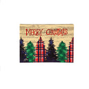 8" H x 6" L Mini LED Canvas,Plaid Deer and Trees