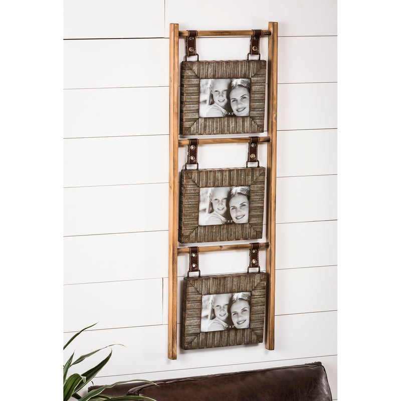 3 Wood and Metal Hanging Wall Frames,6pf30001