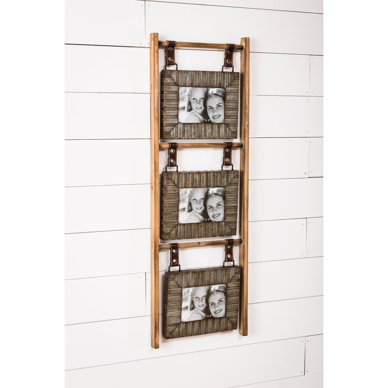 3 Wood and Metal Hanging Wall Frames,6pf30001