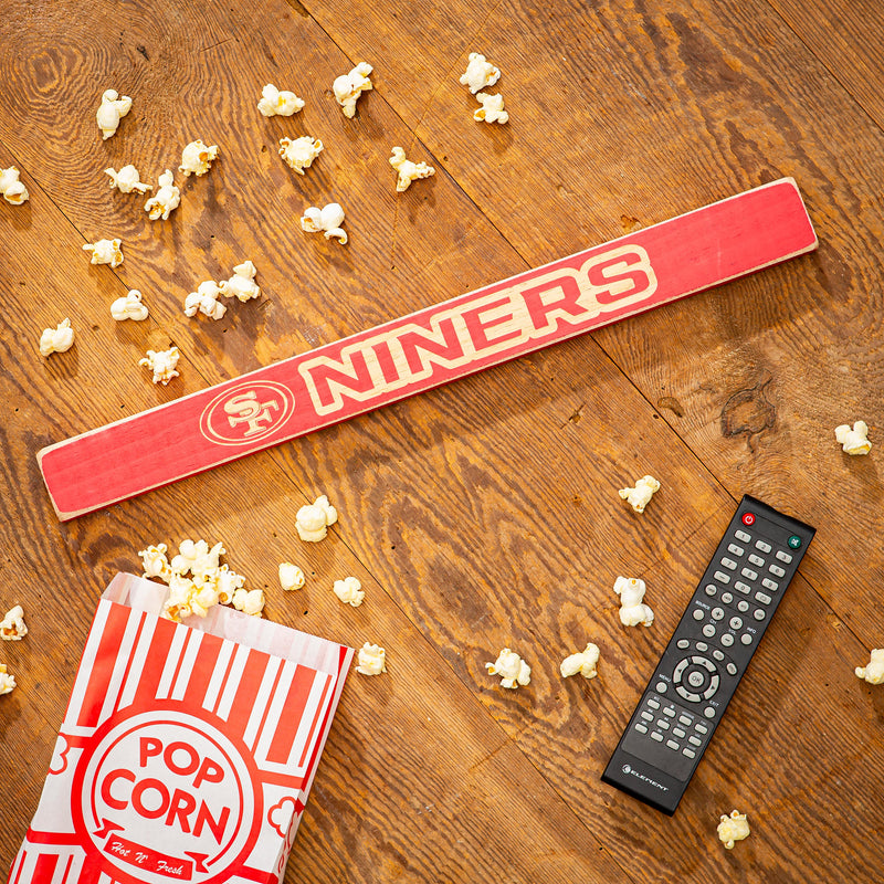 San Francisco 49ers Engraved Wood Sign, 49ers 1.5" x 18"