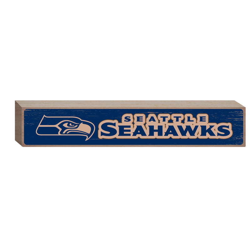 Seattle Seahawks Engraved Wood Sign, 3.5" x 18"
