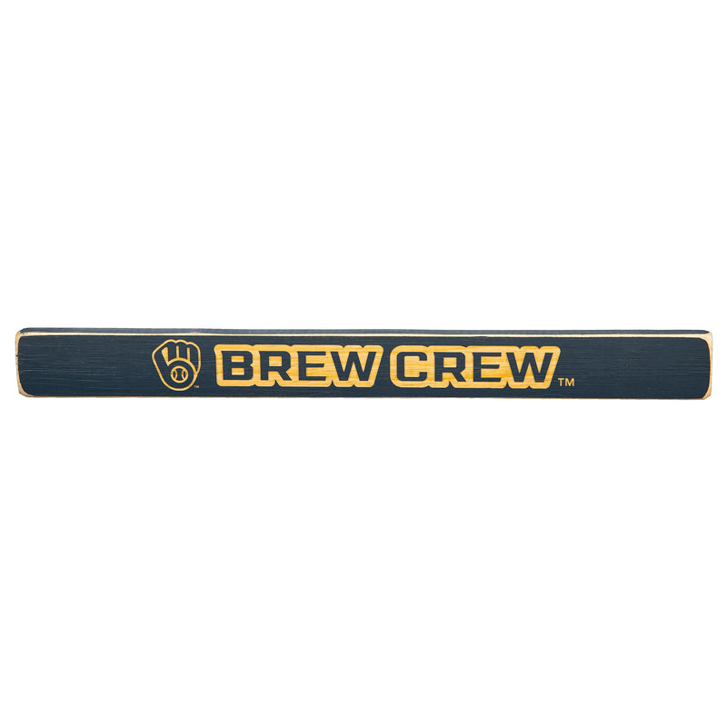 Milwaukee Brewers Engraved Wood Sign, 1.5" x 18"