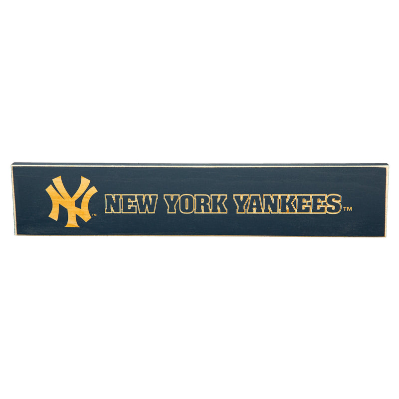 New York Yankees Engraved Wood Sign, 3.5" x 18"