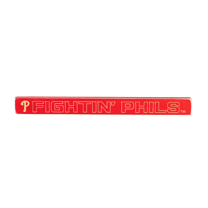 Philadelphia Phillies Engraved Wood Sign, 1.5" x 18"