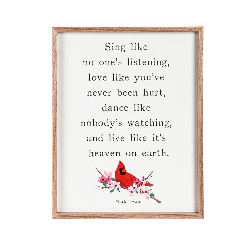 16" x 20" Framed Wood Wall Art InspirationalMark Twain