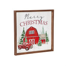 16" H x 16" L Indoor Framed Wood Wall Art "Merry Christmas"