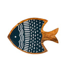 Wood & Enamel Fish Wall Decor, Set of 4
