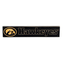 University of Iowa Engraved Wood Sign, 3.5" x 18"