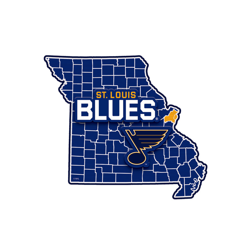 State Shape Wall D‚àö¬©cor,, St Louis Blues,6ws4374