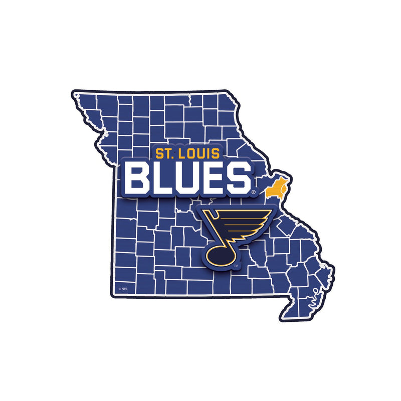 State Shape Wall D‚àö¬©cor,, St Louis Blues,6ws4374