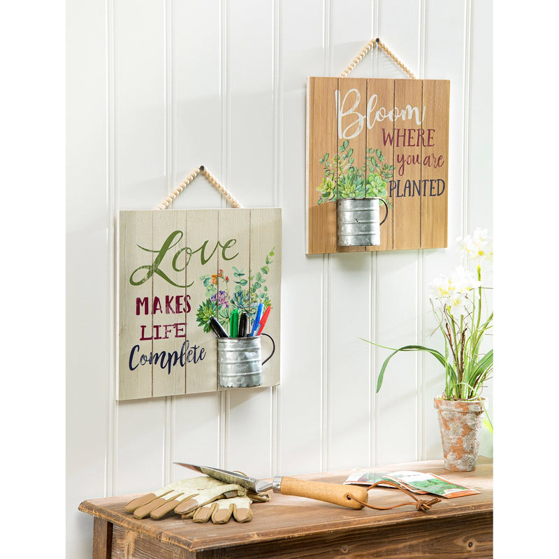 Inspirational Garden Theme Wood Wall Decor