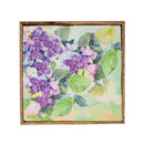 Textile Golden Lilac Wall Decor, Set of 2, 8" L x 8" H,
