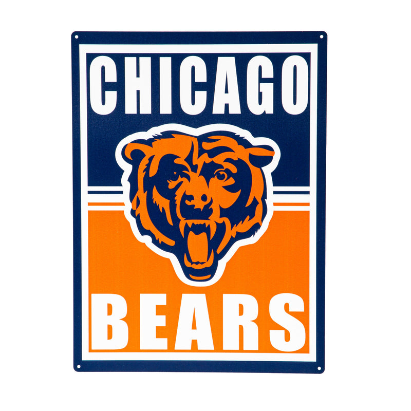 15.5"L x 11.5"H Medium Metal Wall Sign, Chicago Bears