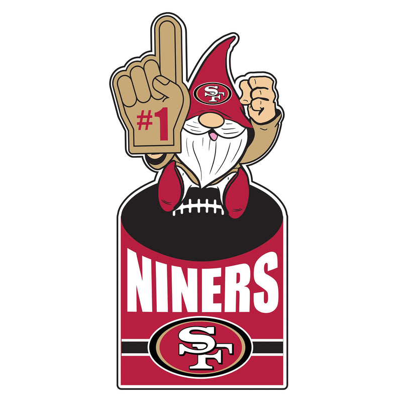 San Francisco 49ers Gnome Metal Sign 10"L x 30"H