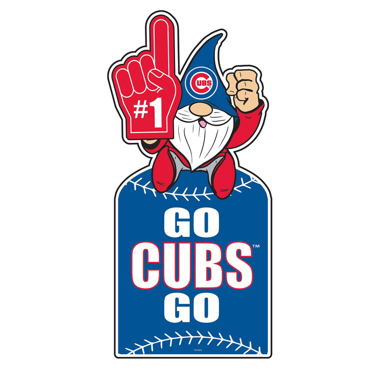 Chicago Cubs Gnome Metal Sign 10"L x 30"H