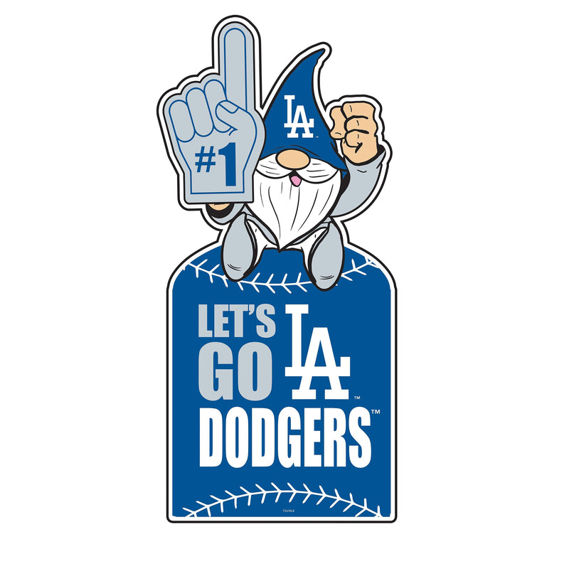 Los Angeles Dodgers Gnome Metal Sign 10"L x 30"H