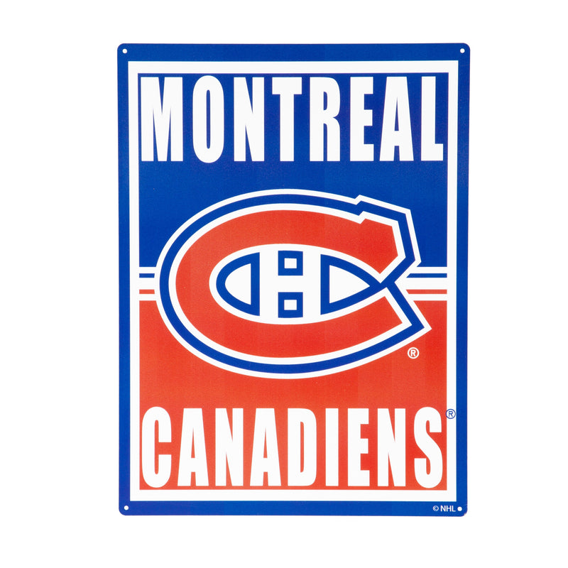 15.5"L x 11.5"H Medium Metal Wall Sign, Montreal Canadiens