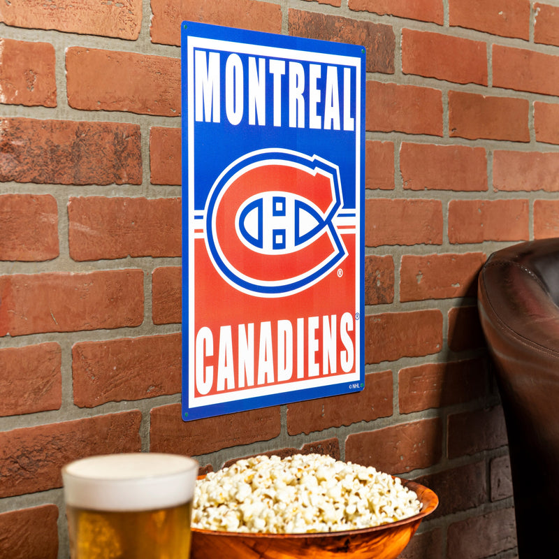 15.5"L x 11.5"H Medium Metal Wall Sign, Montreal Canadiens