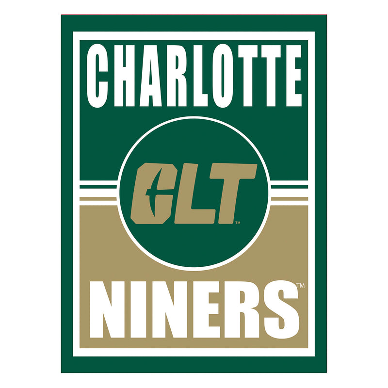 15.5"L x 11.5"H Medium Metal Wall Sign, University of North Carolina/Charlotte