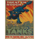 Join the Tanks US Vintage Military 15.5"L x 11.5"H Metal USA Wall Decor