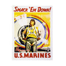 Smack 'em Down US Marine Corps Metal USA Wall Decor, 15.5"L x 11.5"H