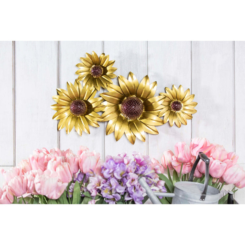 Petal & Plow Outdoor Wall Decor, Metal, Sunflower