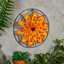 Orange Flower Round Wall Decor, 12"